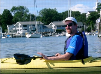 Arthur Glasfeld kayaking
